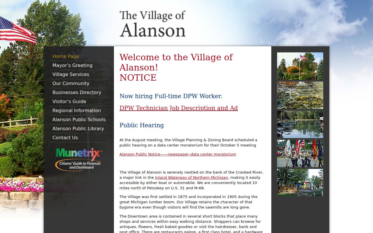 Alanson court records and Village of Alanson civic records