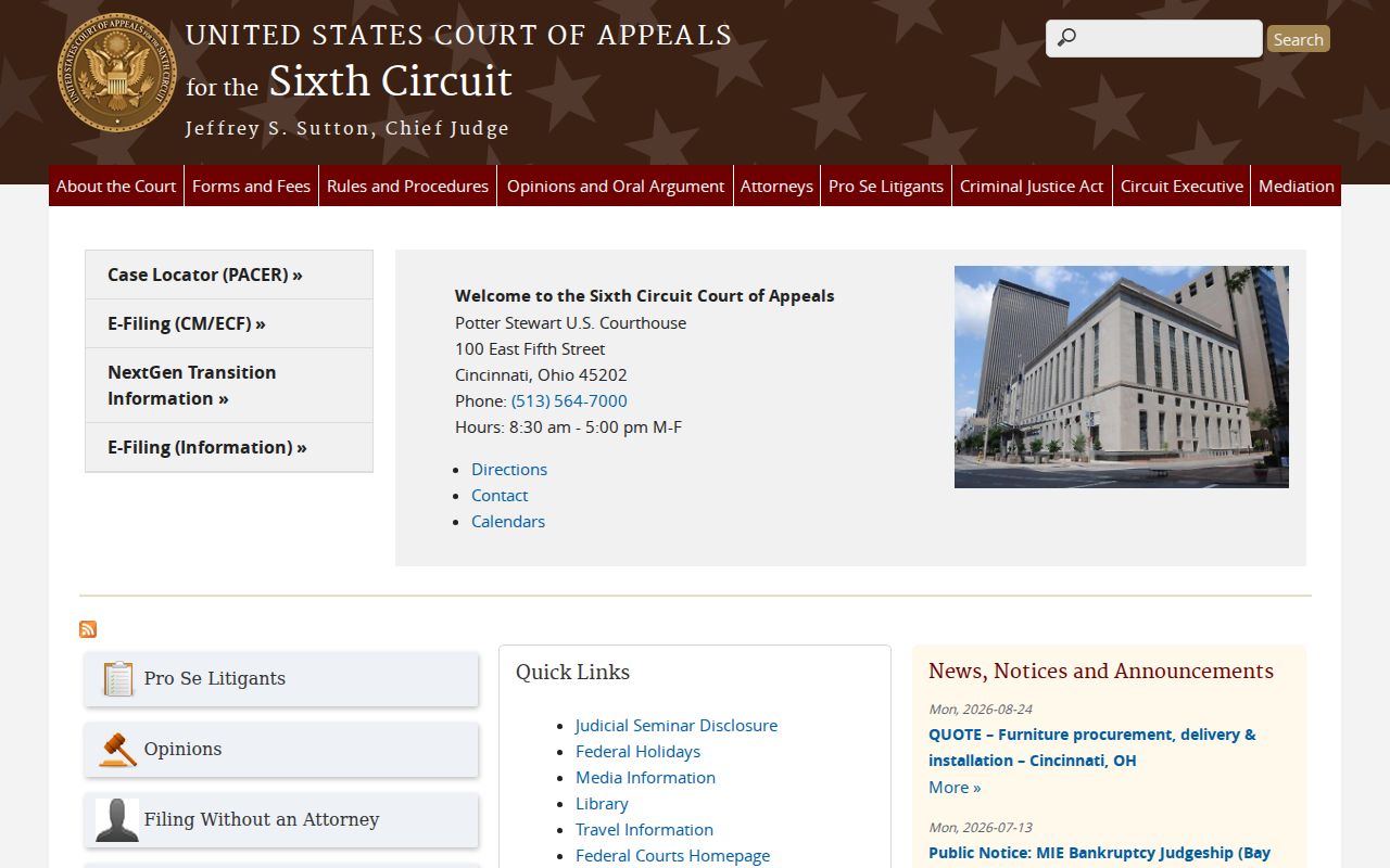 Alanson court records federal Sixth Circuit Court of Appeals context
