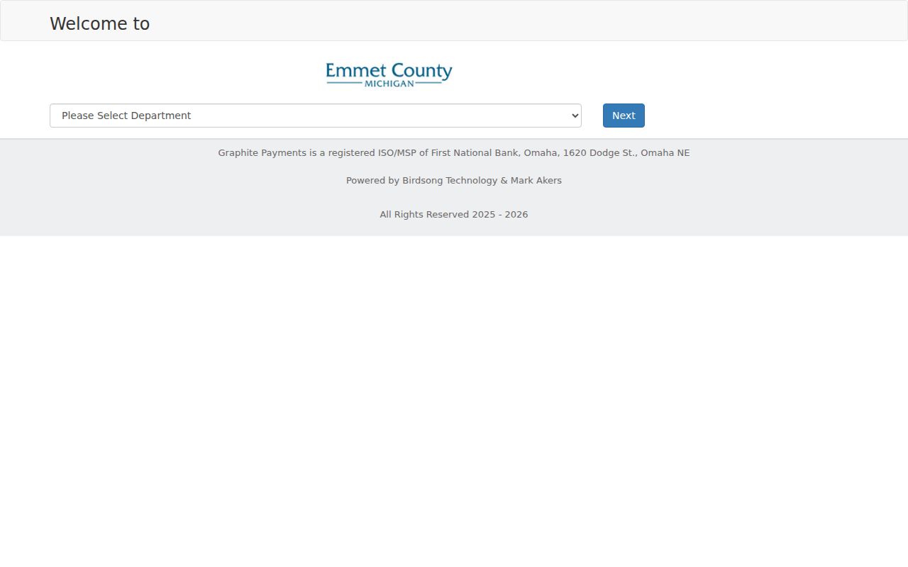 Emmet County traffic court record payment gateway